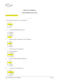 Test D Ingresso Esempio Docsity