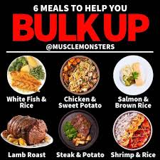 Here Are A Few Different Examples For Anyone Who S Struggling To Eat Enough To Gain Weight And Build In 2020 Food To Gain Muscle Bulking Meal Plan Clean Bulk Meal Plan