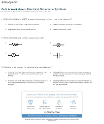 Quiz Worksheet Electrical Schematic Symbols Study Com