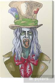 Bekijk meer ideeën over clown gezichten, clown, schminken. Canvas Portret Van Een Ondode Zombie Enge Clown Met De Hand Tekenen Pixers We Leven Om Te Veranderen