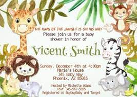 Safari Baby Shower Invitation 12 Modelo Postermywall