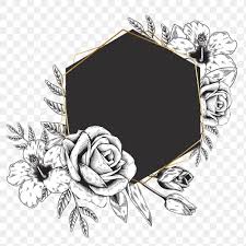 Black And White Flower Background Png Download Premium Png Of White Floral Pattern On A Black Badge Design In 2020 Flower Graphic Design Badge Design Flower Background Design