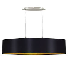 Check spelling or type a new query. Eglo 31616 Maserlo Large 1m Oval Black And Gold Fabric Pendant Light