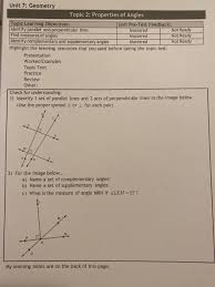 Check spelling or type a new query. Unit 7 Geometry Topic 2 Properties Of Angles Topic Chegg Com
