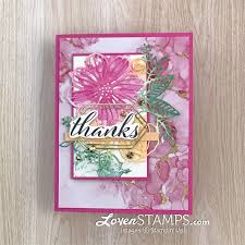 Metallic ribbons cut to 6″. Stampin Up Card Idea Gallery Lovenstamps