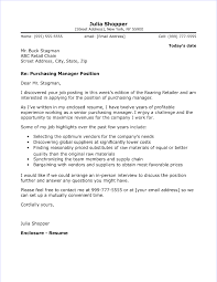Purchasing Manager Cover Letter Sample