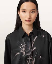 ALLSAINTS Hallie Short Sleeve Ribbed Polo T-Shirt