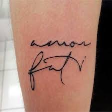 Amor Fati Dainty Tattoos Typography Tattoo Amor Tattoo