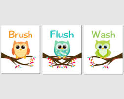 The perfect bathroom decor for your ocean theme! Owl Bathroom Decor Etsy