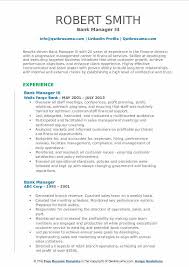 Cv format pick the right format for your situation. Bank Manager Resume Samples Qwikresume