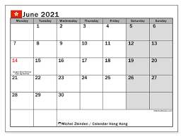 United states edition with federal holidays. Printable June 2021 Hong Kong Calendar Michel Zbinden En