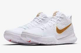Nike kyrie irving shoes 3 blue white. Official Look At The Nike Kyrie 3 In White Gold Kicksonfire Com Girls Basketball Shoes Nike Basketball Shoes Nike Kyrie 3