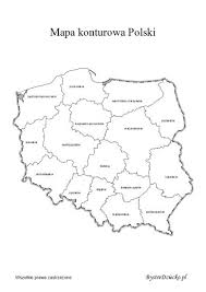 Mapa Konturowa Polski Z Podzialem Na Wojewodztwa School Notes Activities For Kids Education
