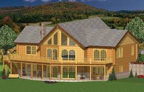 Open interiors and inviting outdoor decks and patios. Grand Lake House Plan By Hilltop Log Timber Homes