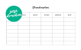 Keine lust auf langweilige stundenplanvordrucke? Back To School Stundenplan Individuell Gestalten Vorlage Zum Drucken Trytrytry