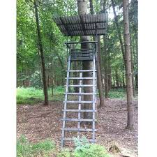 Bassner Ansitzleiter Holz Gross Mit Dach Ansitzleiter Weisswedelhirsch Hochsitz