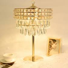 Standing lamp decoration | lamps, chandeliers & light bulbs. Tiered Bedside Nightstand Lamp Vintage Crystal Prism Gold Finish Led Table Light Beautifulhalo Com