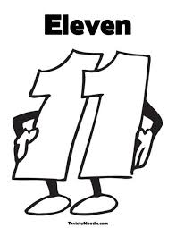 Eleven Coloring Page Coloring Pages Numbers Preschool Eleventh