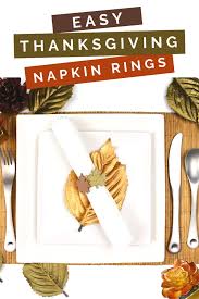 Fall napkin rings painted with credit cards. Easy Thanksgiving Napkin Rings From The Dollar Store Fall Mad In Crafts