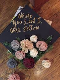 My Graduation Cap I Made Using Wooden Flowers From Eco Flower College Graduation Cap Decoration Graduation Cap Decoration High School Graduation Cap Decoration