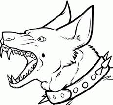 How To Draw A Guard Dog Step 17 Dog Drawing Tutorial Dog Drawing Dog Coloring Page