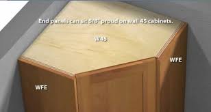 1 door 45 degree corner wall cabinet