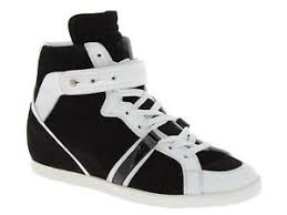 details about barbara bui womens sneakers shoes in black white suede leather size us 8 it 38