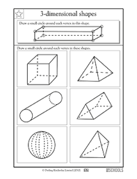 Here you will find our selection of free shape worksheets to help you child to name and learn some of the properties of the 3d shapes they. 3 D Shapes 3rd Grade 4th Grade Math Worksheet Greatschools