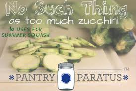If you're more into the whole canned pickles thing, you can do that with smaller zucchini specimens, too, or just slice them like you would cucumbers. No Such Thing As Too Much Zucchini 10 Great Uses Pantry Paratus
