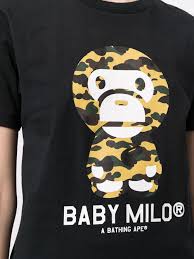 Add to favorites a bathing ape crown bape milo bape poster print. A Bathing Ape Baby Milo Camouflage Print T Shirt Farfetch