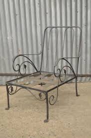 Vintage Art Nouveau Floral Wrought Iron Outdoor Patio Salterini Lounge Arm Chair Accent Chairs For Sale Dining Table Chairs Wrought Iron Patio Furniture