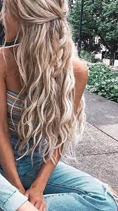 Braided Half Up Half Down Hairstyle Long Hair Hairstyles Hair Styles Long Hair Styles Beach Hair