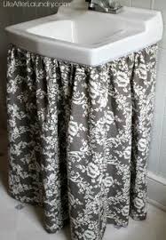Vessel sinks are very easy to install, but many don't have pedestal: 8 Bathroom Sink Skirt Ideas Sink Skirt Bathroom Sink Skirt Sink