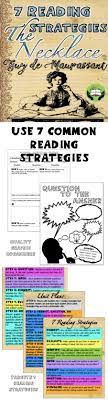 Focus On Reading Strategies In The Upper Grades With The Necklace By Guy De Maupaus Reading Comprehension Strategies Middle School Reading Reading Strategies