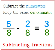 Multiply the second numerator by the first denominator. Subtracting Fractions