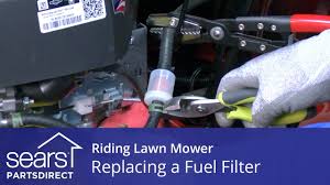 Bigger end towards the carborator or towards gas tank. Replacing A Fuel Filter On A Riding Lawn Mower Youtube