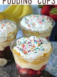 Follow along as megan mitchell shows us how to make the puddings with coconut milk and coconut cream to cut back on the usual dairy. Banana Split Pudding Cups Easy Desserts For Kids Kid Desserts Easy No Bake Desserts