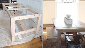 Build your own dining table. Diy Farmhouse Kitchen Table Projects For Beginners