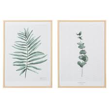 Tableau bleu maison du monde. Tableaux Imprime Vegetal X2 52x73 Green Factory Maisons Du Monde