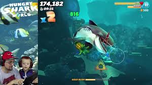 The fin and spine of s. Hungry Shark World Megamouth Sharks Eat Everything Even Bombs Fgteev Attack At Sea Hehe Yt F2 Video Dailymotion