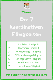 Gut ausgebildete koordinative fähigkeiten bringen deutliche vorteile beim motorischen lernen. Uber Die 7 Koordinativen Fahigkeiten Bewegungsspiele Grundschule Fahigkeiten Bewegungsspiele