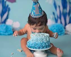 Baby Shark Custom Cake Smash Indianapolis Studio Photo Session Cake Smash Baby Shark Custom Cakes