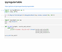 Follow their code on github. Github Jpmorganchase Ipyregulartable High Performance Editable Stylable Datagrids In Jupyter And Jupyterlab