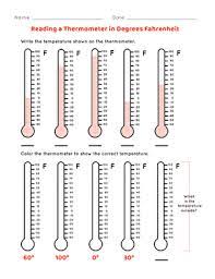 This Thermometer Worksheet Gives Your Child Practice Reading And Using A Thermometer Try This Thermometer And Temper Reading Worksheets Thermometer Worksheets