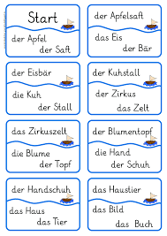 Zusammengesetzte wörter mit nomen können folgendermaßen zusammengesetzt sein: Lernstubchen Lesespiel 3