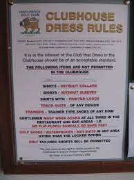 Castlerock Golf 1901 Dress Code Golf Coding Golf Clubs