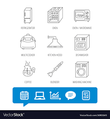 Microwave Oven Washing Machine And Blender Vector Image On Vectorstock