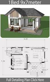 Home Design Plan 9x7m With One Bedroom Home Ideas One Bedroom House One Bedroom House Plans House Design