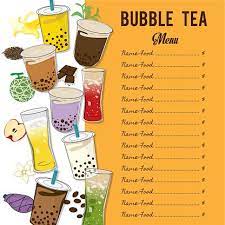 Bubble Tea Menu Graphic Template Bubble Tea Menu Bubble Tea Menu Design Template