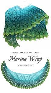 The Marina Wrap Is A Light And Airy Free Crochet Shawl Pattern That Uses Only One Ball Of Red Crochet Shawl Pattern Free Crochet Shawls And Wraps Crochet Shawl